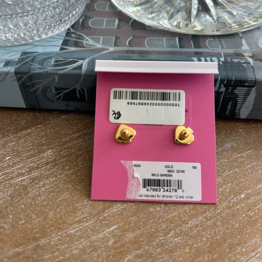 Kate Spade Gold Rose Stud Earrings - Picture 2 of 2